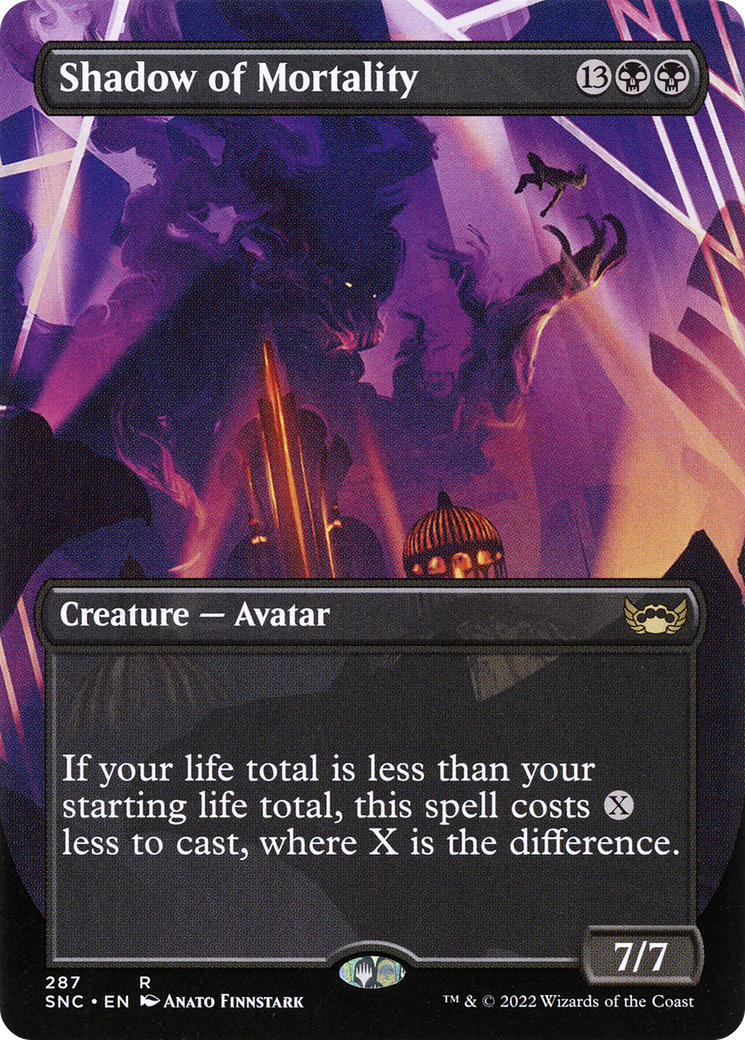 {R} Shadow of Mortality (Borderless Alternate Art) [Streets of New Capenna][SNC 287]
