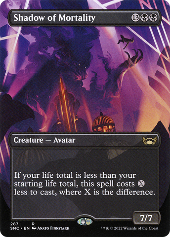 {R} Shadow of Mortality (Borderless Alternate Art) [Streets of New Capenna][SNC 287]