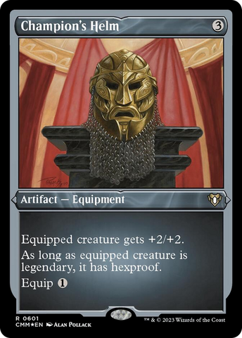 {R} Champion's Helm (Foil Etched) [Commander Masters][CMM 601]