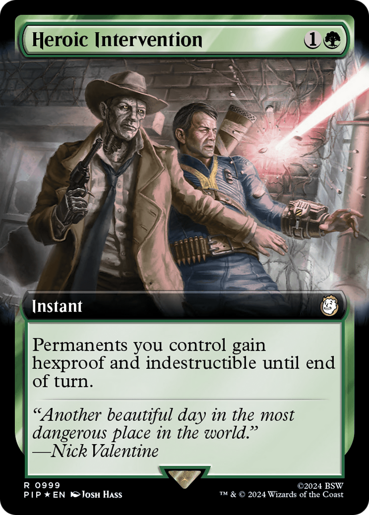 {R} Heroic Intervention (Extended Art) (Surge Foil) [Fallout][PIP 999]