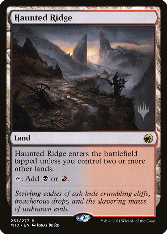 {R} Haunted Ridge (Promo Pack) [Innistrad: Midnight Hunt Promo Pack][PP MID 263]