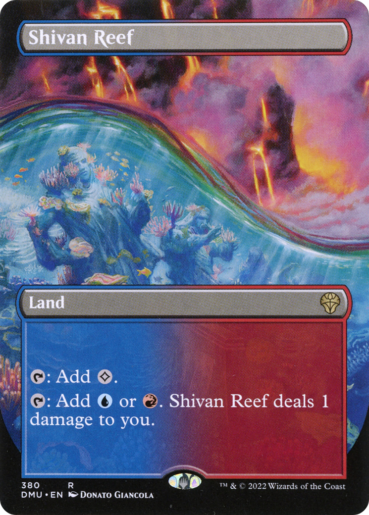 {R} Shivan Reef (Borderless Alternate Art) [Dominaria United][DMU 380]