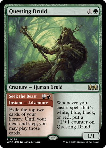 {@R} Questing Druid // Seek the Beast [Wilds of Eldraine][WOE 234]
