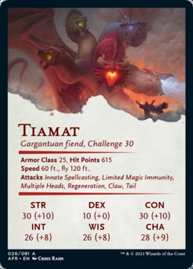 {A} Tiamat Art Card [Dungeons & Dragons: Adventures in the Forgotten Realms Art Series][AAFR 026]