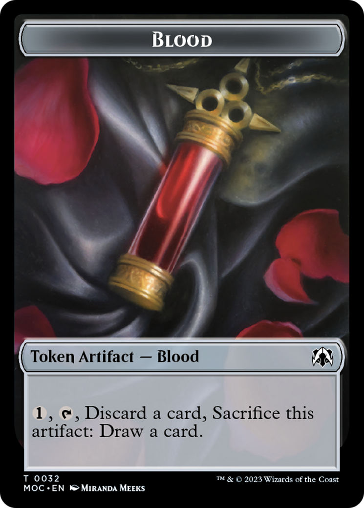 {T} Golem // Blood Double-Sided Token [March of the Machine Commander Tokens][TMOC 37//32]