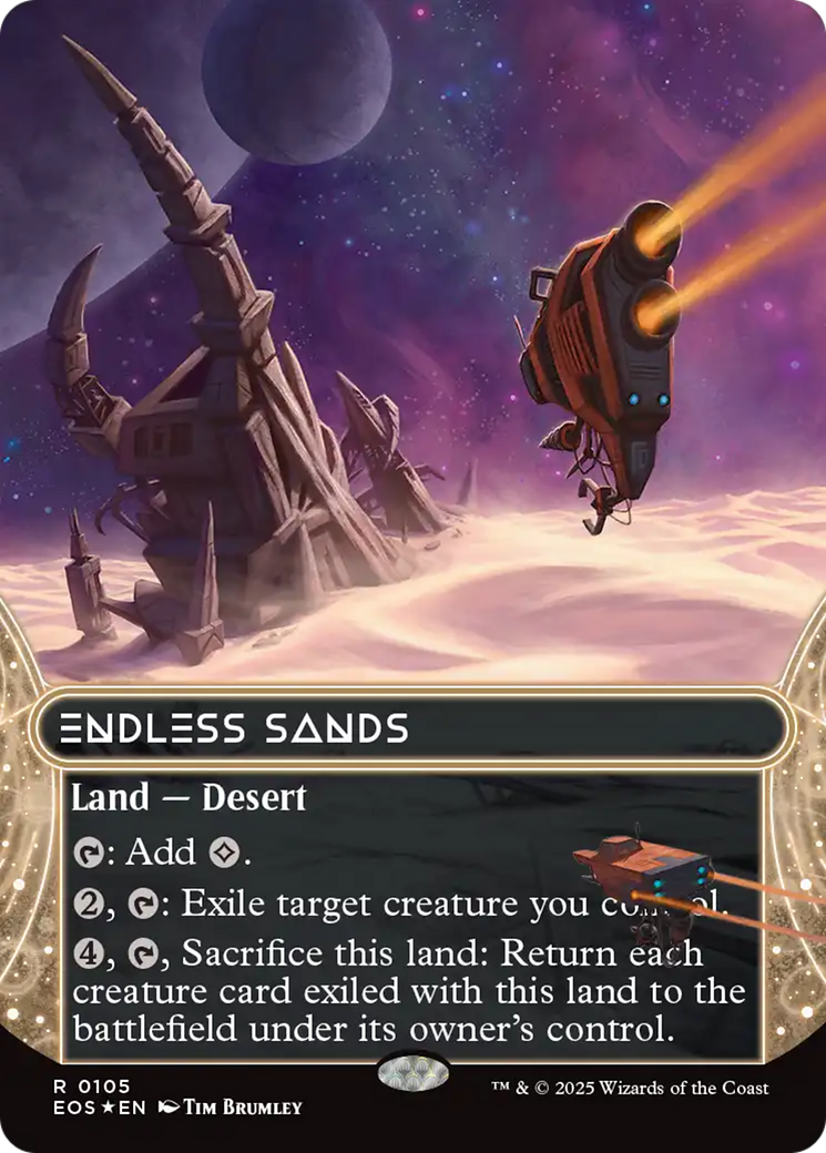 {R} Endless Sands (0105) (Borderless) (Galaxy Foil) [Edge of Eternities: Stellar Sights][EOS 105]