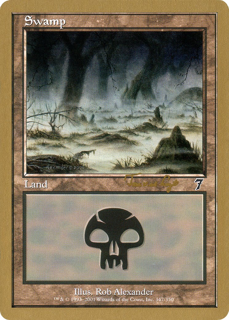 {B}[GB WC01 TVDL347] Swamp (tvdl347) (Tom van de Logt) [World Championship Decks 2001]