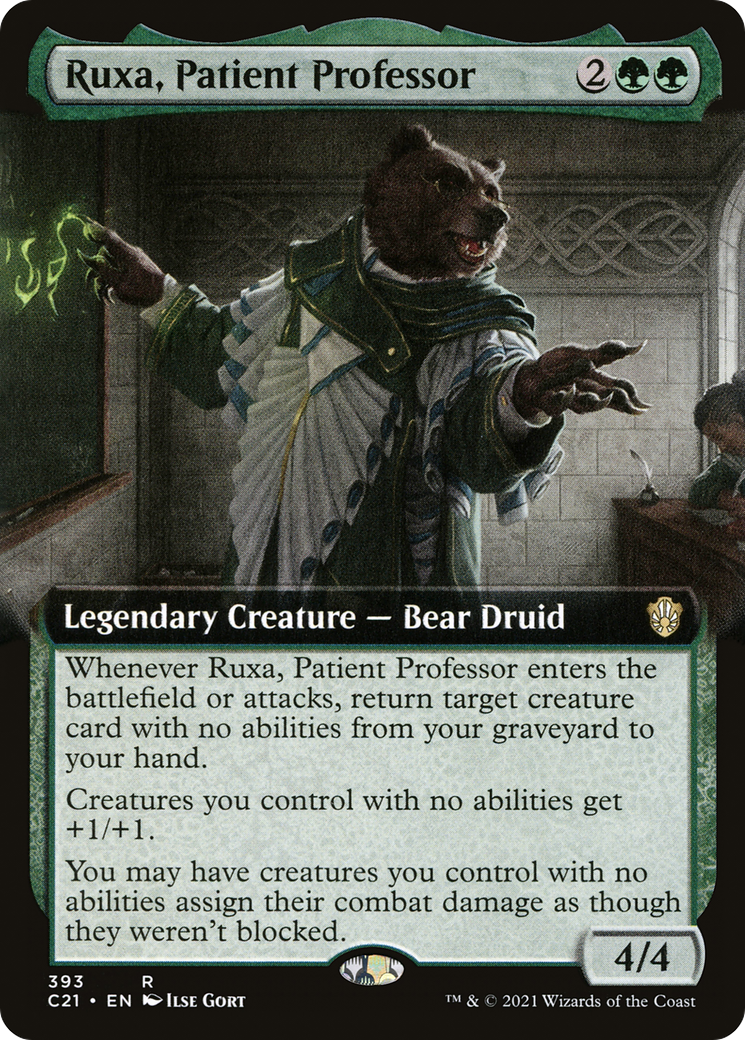 {R} Ruxa, Patient Professor (Extended Art) [Commander 2021][C21 393]
