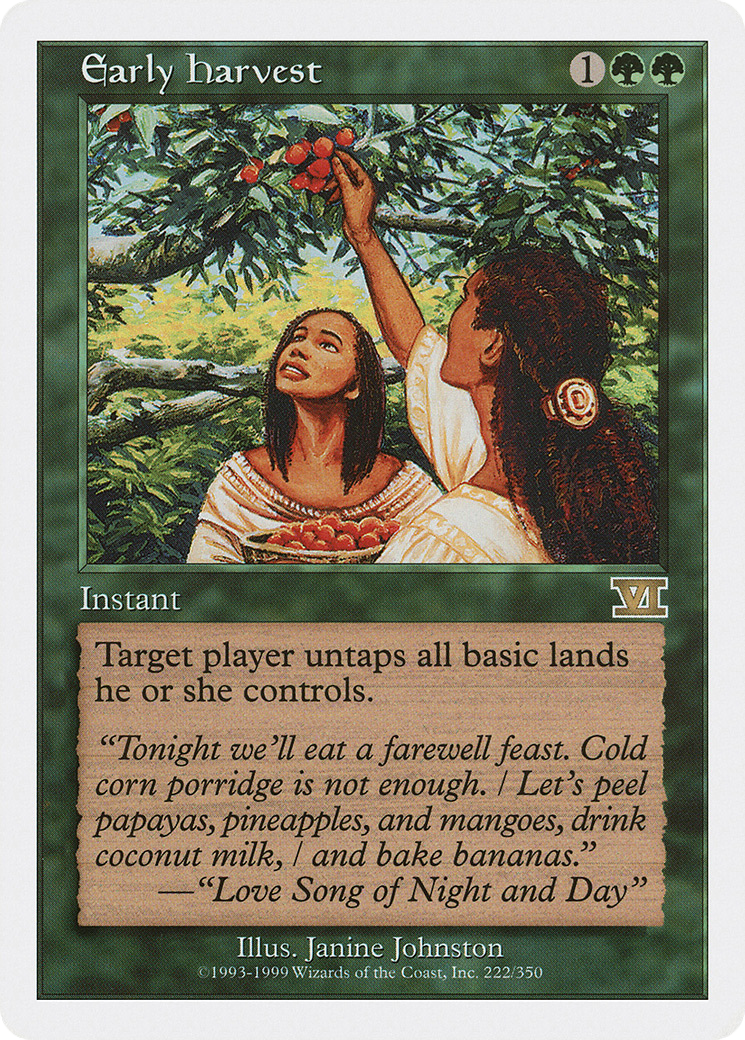 {R} Early Harvest [Classic Sixth Edition][6ED 222]