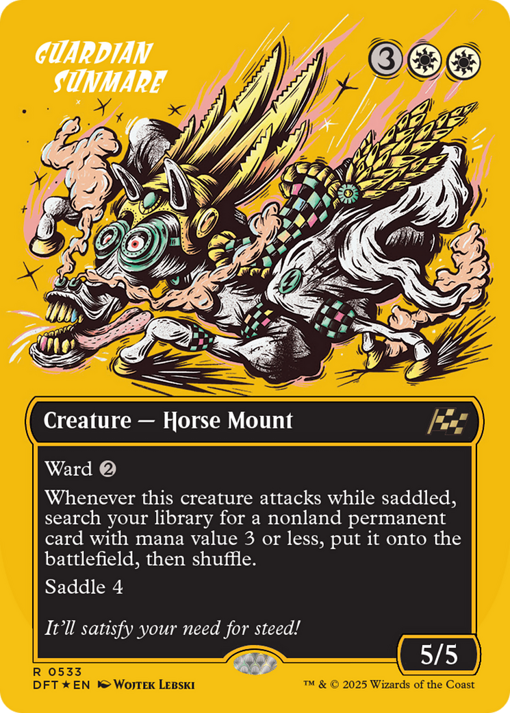 {@R} Guardian Sunmare (Borderless) (First-Place Foil) [Aetherdrift][DFT 533]