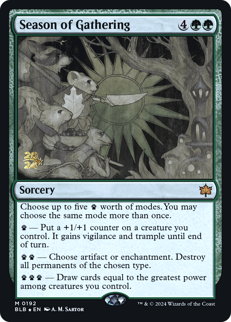 {@R} Season of Gathering [Bloomburrow Prerelease Promos][PR BLB 192]