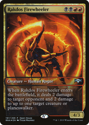 {C} Rakdos Firewheeler (Open House) (Extended Art) [Ravnica Allegiance Promos][PA RNA 197]