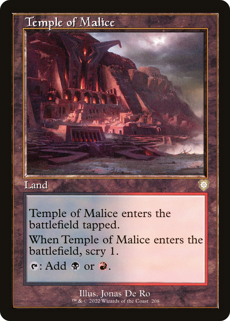 {R} Temple of Malice (Retro) [The Brothers' War Commander][BRC 208]