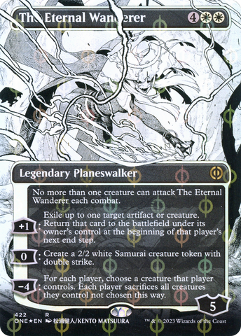 {R} The Eternal Wanderer (Borderless Manga Step-and-Compleat Foil) [Phyrexia: All Will Be One][ONE 422]