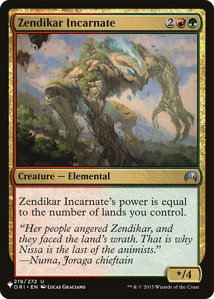 Zendikar Incarnate [LIST ORI-219]