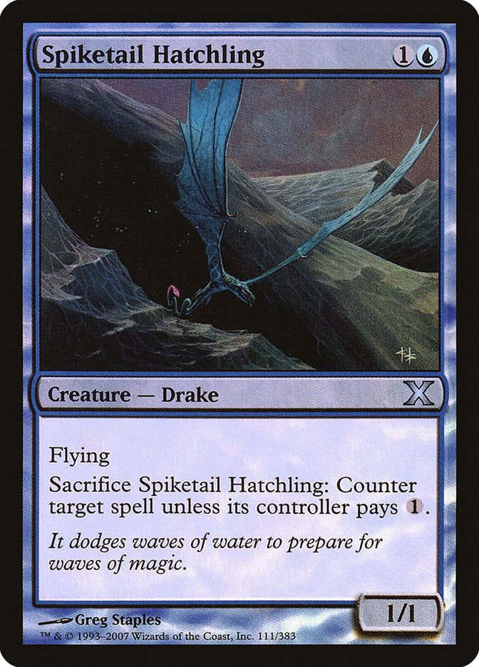 {C} Spiketail Hatchling (Premium Foil) [Tenth Edition][FP 10E 111]