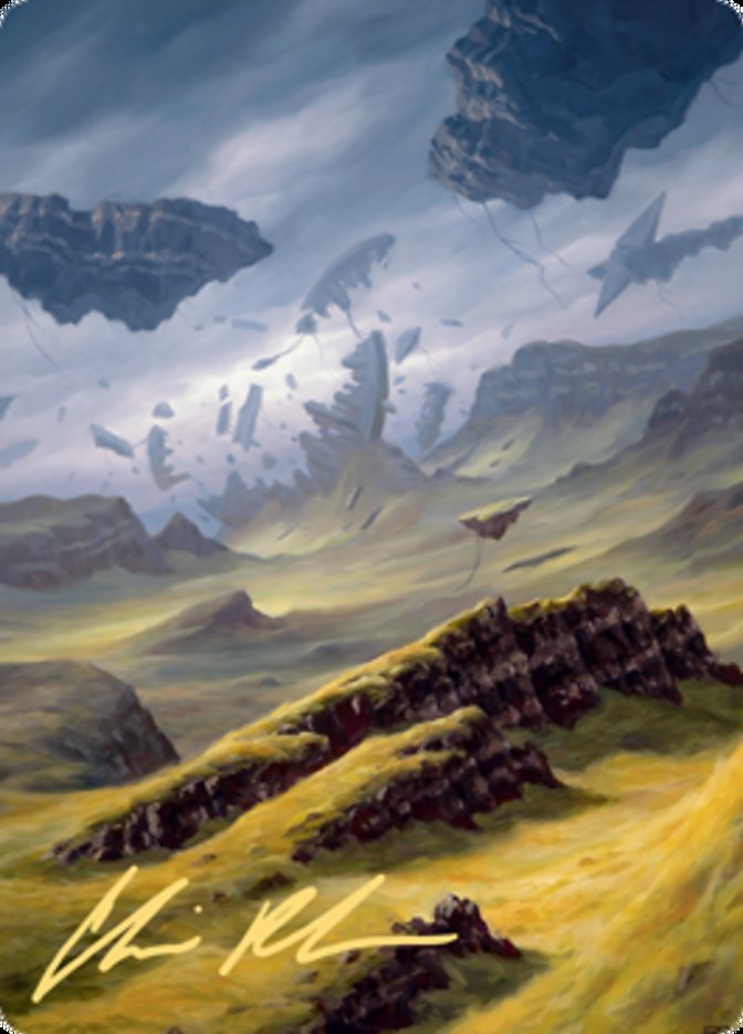 {A} Plains 3 Art Card (Gold-Stamped Signature) [Zendikar Rising Art Series][GS AZNR 009]