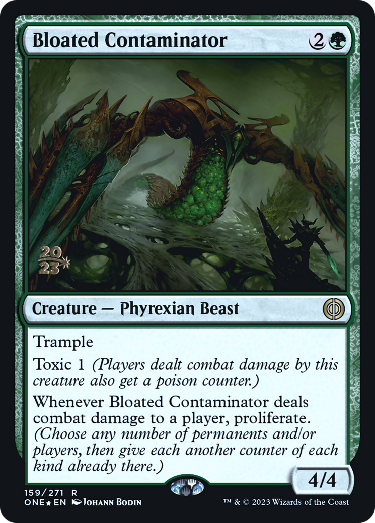 {R} Bloated Contaminator [Phyrexia: All Will Be One Prerelease Promos][PR ONE 159]