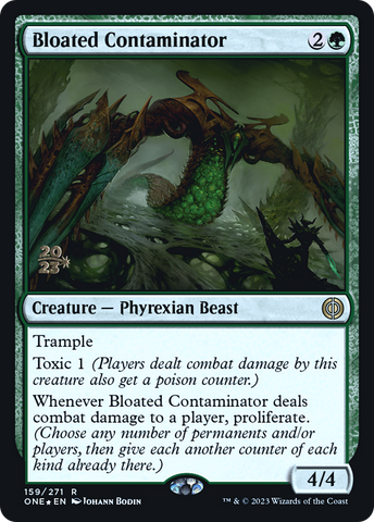 {R} Bloated Contaminator [Phyrexia: All Will Be One Prerelease Promos][PR ONE 159]