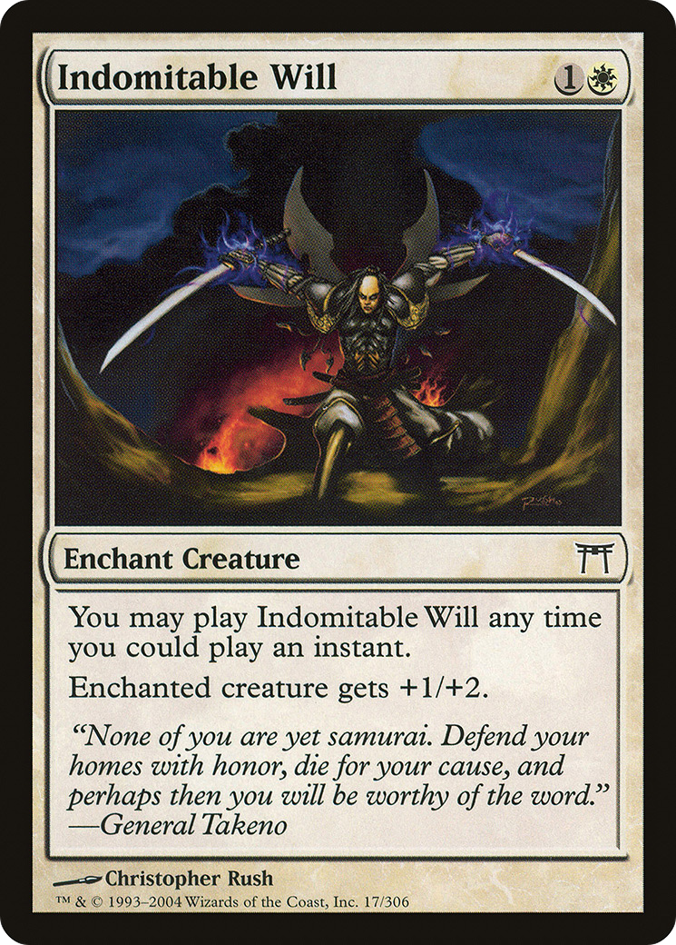 {C} Indomitable Will [Champions of Kamigawa][CHK 017]