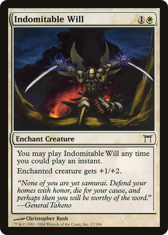 {C} Indomitable Will [Champions of Kamigawa][CHK 017]