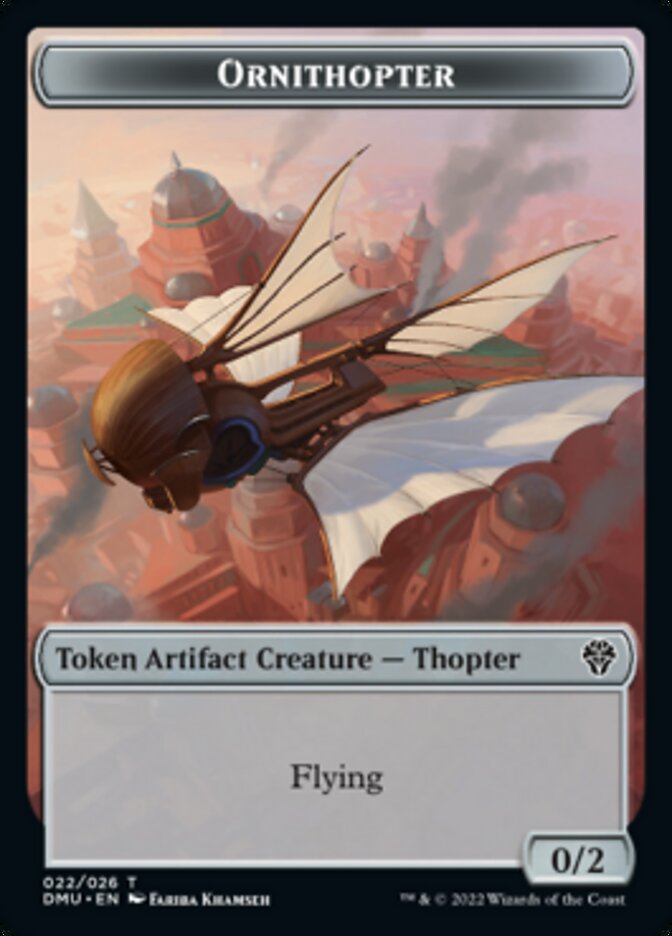 {T} Phyrexian // Ornithopter Double-sided Token [Dominaria United Tokens][TDMU 008]