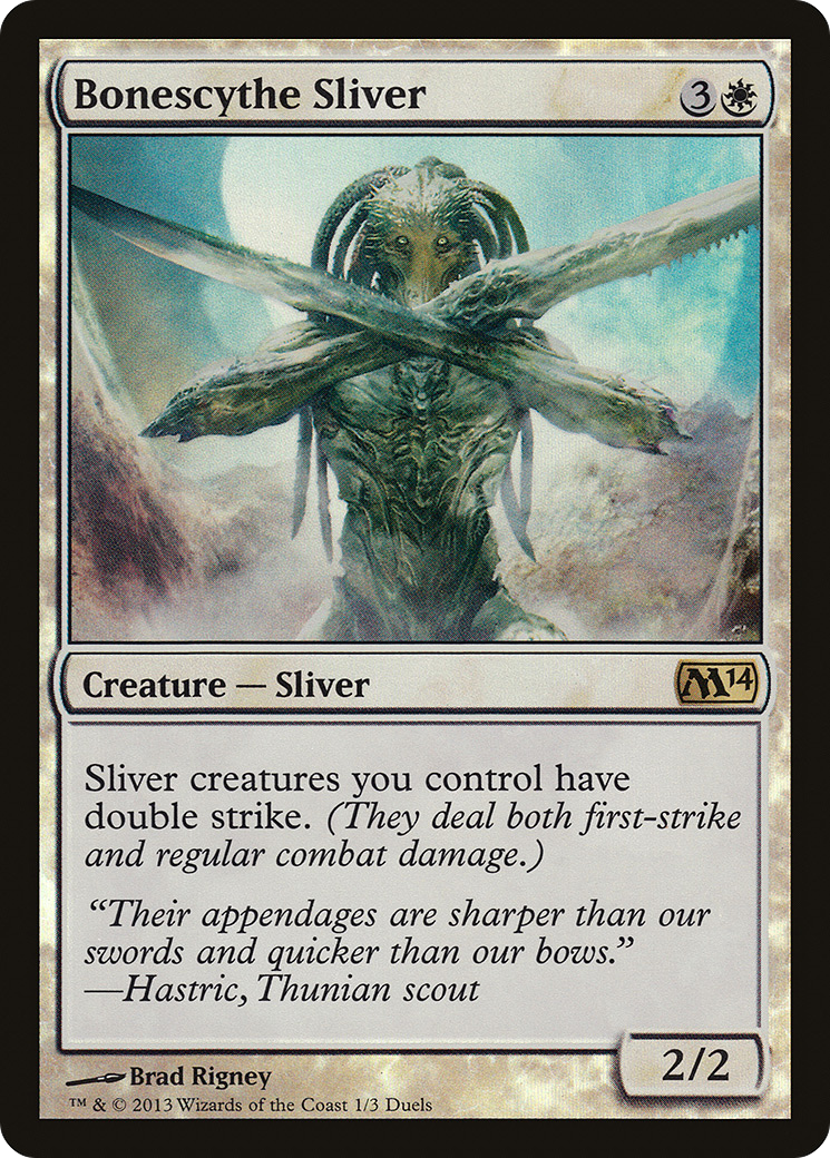 {R} Bonescythe Sliver (Duels of the Planeswalkers Promos) [Duels of the Planeswalkers Promos 2013][PA DP13 001] - Misty Mountain Games