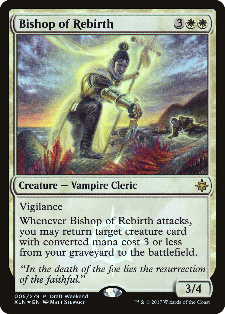 {R} Bishop of Rebirth (Draft Weekend) [Ixalan Promos][PA XLN 005]