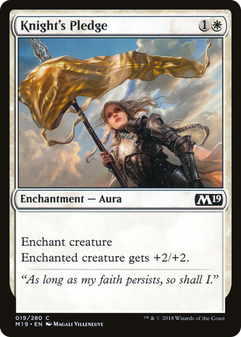 {C} Knight's Pledge [Core Set 2019][M19 019]