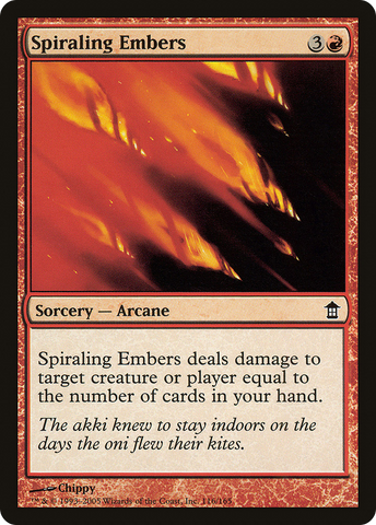 {C} Spiraling Embers [Saviors of Kamigawa][SOK 116]