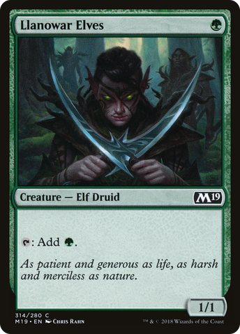 {C} Llanowar Elves [Core Set 2019][M19 314]