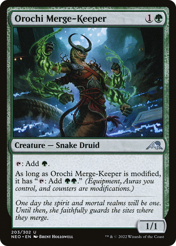 {C} Orochi Merge-Keeper [Kamigawa: Neon Dynasty][NEO 203]