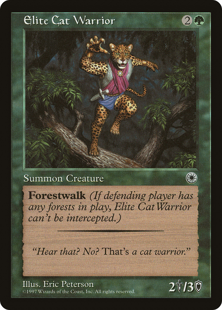{C} Elite Cat Warrior (With Flavor Text) [Portal][POR 163]