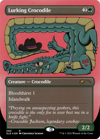 {R} Lurking Crocodile (Foil Etched) [Secret Lair Drop Promos][ET SLD 590]