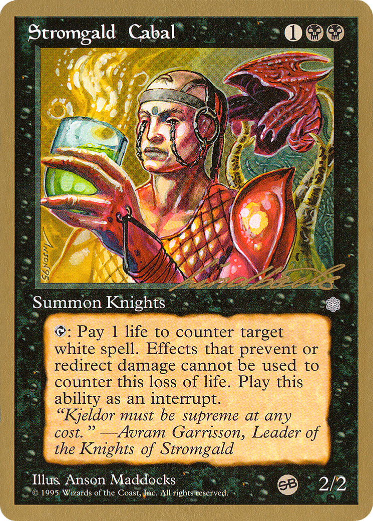 {R} Stromgald Cabal (Leon Lindback) (SB) [Pro Tour Collector Set][GB PTC LL166SB]