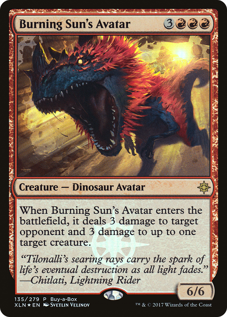 {R} Burning Sun's Avatar (Buy-A-Box) [Ixalan Promos][PA XLN 135]