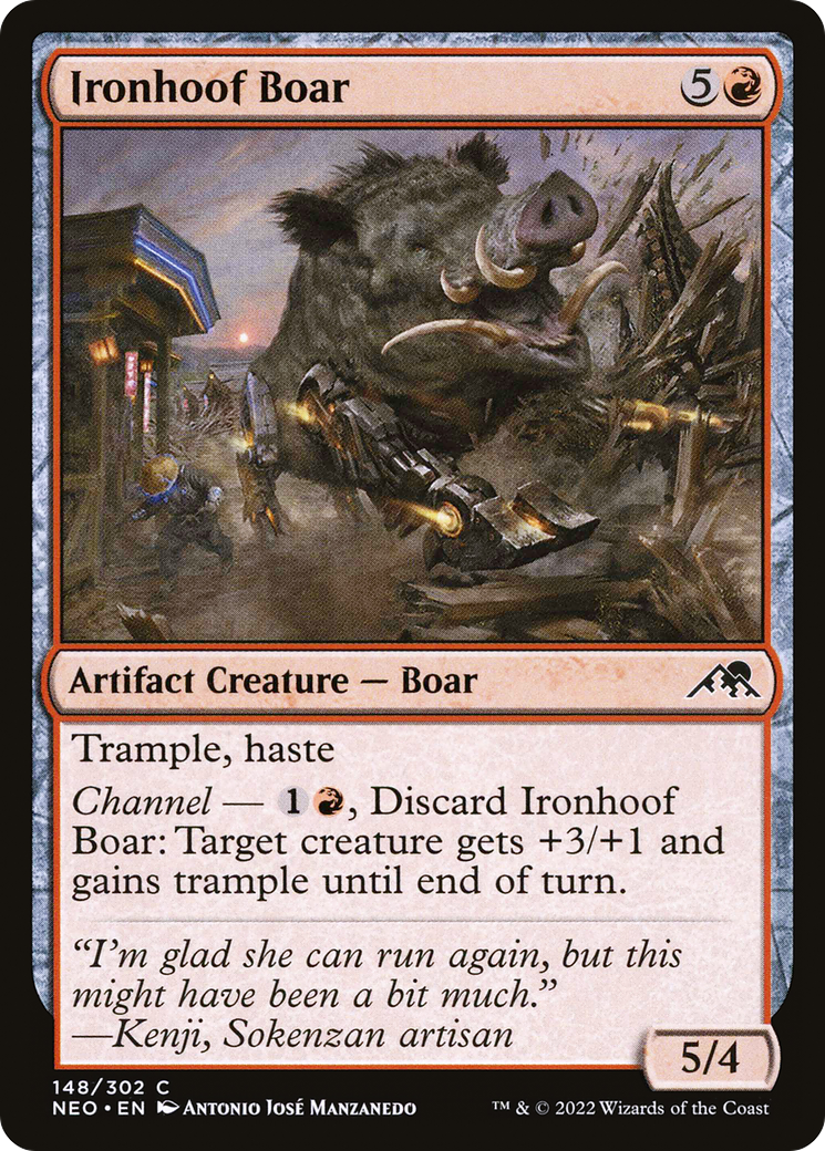 {C} Ironhoof Boar [Kamigawa: Neon Dynasty][NEO 148]