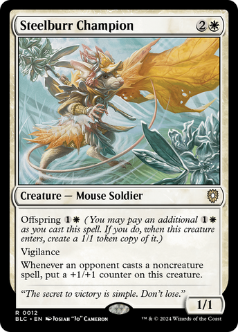 {R} Steelburr Champion [Bloomburrow Commander][BLC 012]