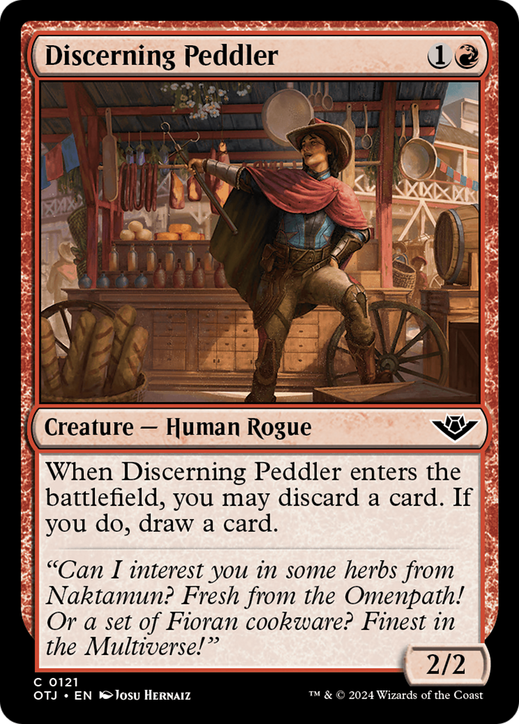 {@C} Discerning Peddler [Outlaws of Thunder Junction][OTJ 121]