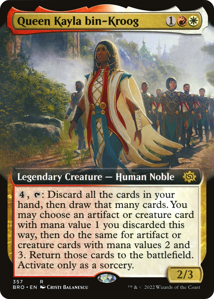{R} Queen Kayla bin-Kroog (Extended Art) [The Brothers' War][BRO 357]