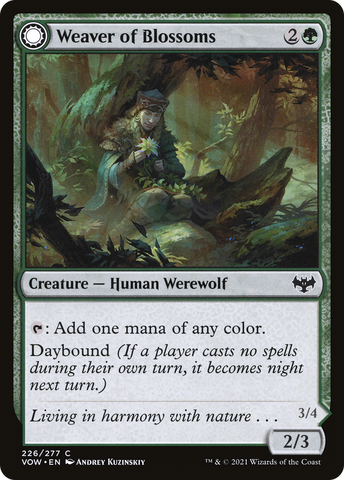 {C} Weaver of Blossoms // Blossom-Clad Werewolf [Innistrad: Crimson Vow][VOW 226]