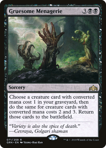 {R} Gruesome Menagerie [Guilds of Ravnica][GRN 071]