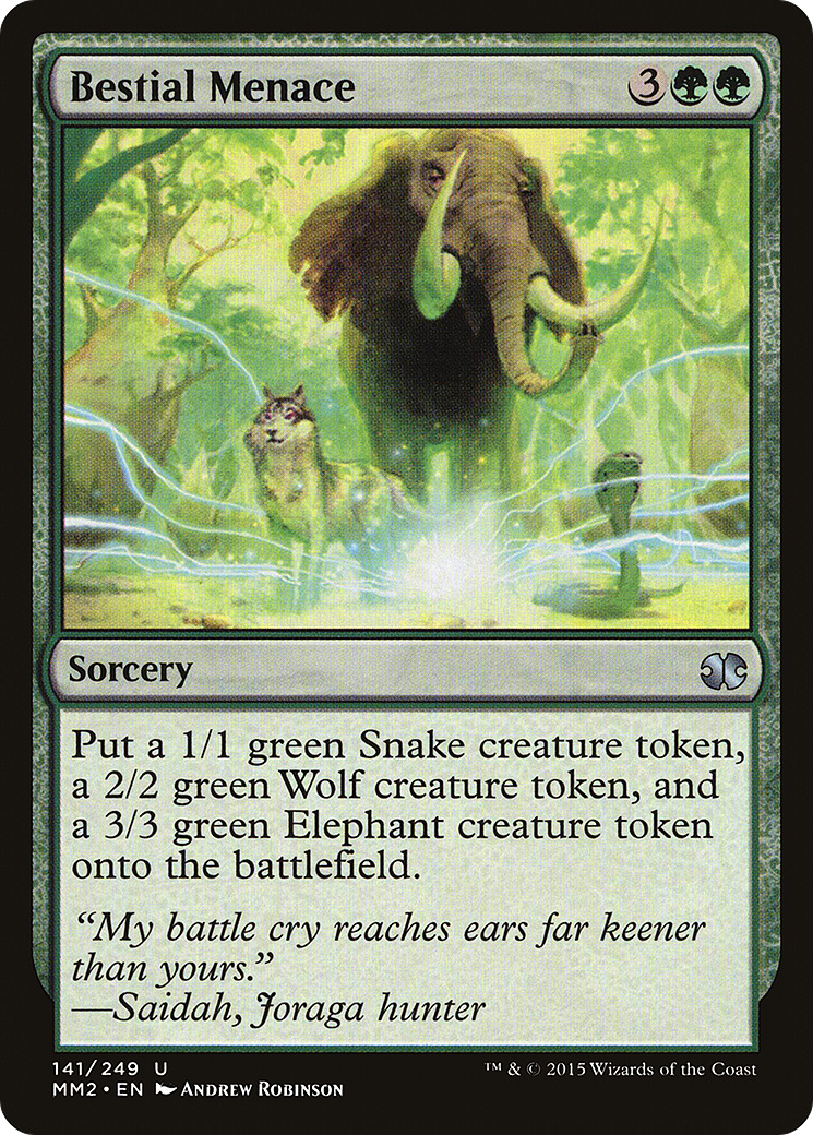 {C} Bestial Menace [Modern Masters 2015][MM2 141]