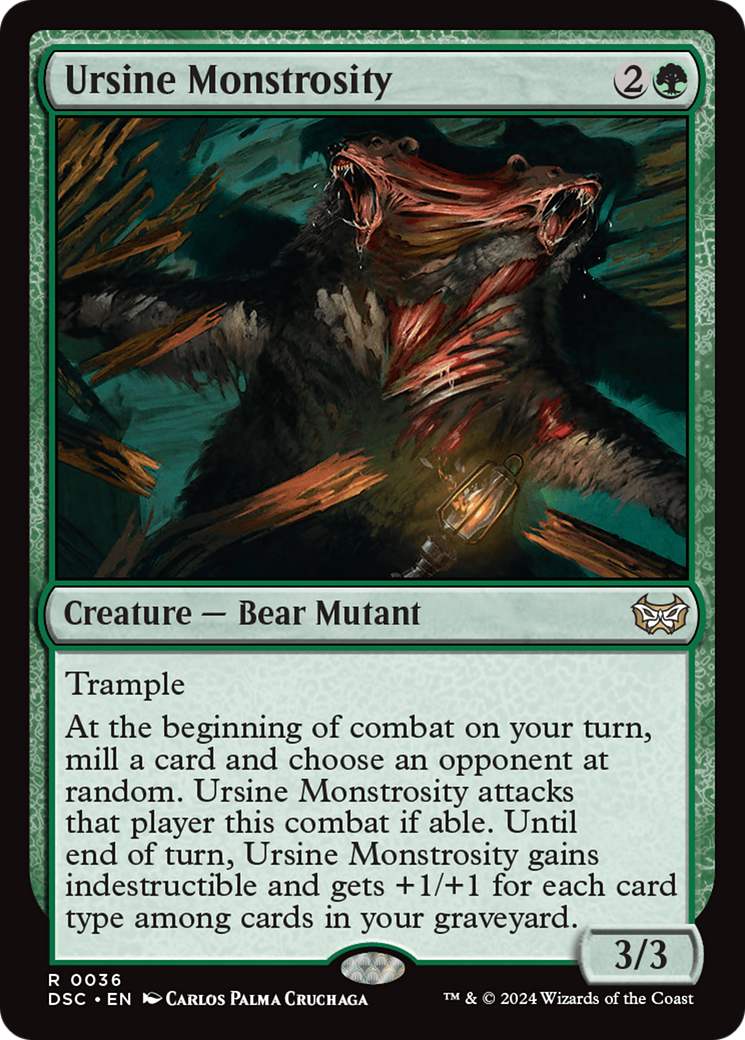 {R} Ursine Monstrosity [Duskmourn: House of Horror Commander][DSC 036]
