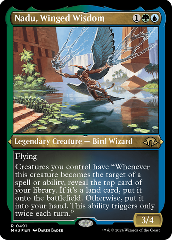 {R} Nadu, Winged Wisdom (Foil Etched) [Modern Horizons 3][MH3 491]