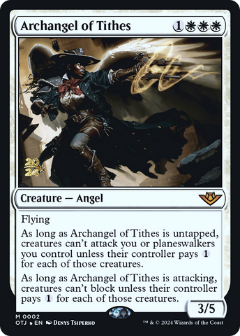 {@R} Archangel of Tithes [Outlaws of Thunder Junction Prerelease Promos][PR OTJ 002]