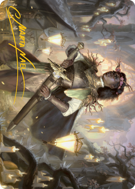 {A} Sungold Sentinel Art Card (Gold-Stamped Signature) [Innistrad: Midnight Hunt Art Series][GS AMID 020]