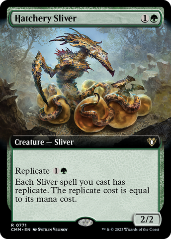 {R} Hatchery Sliver (Extended Art) [Commander Masters][CMM 771]