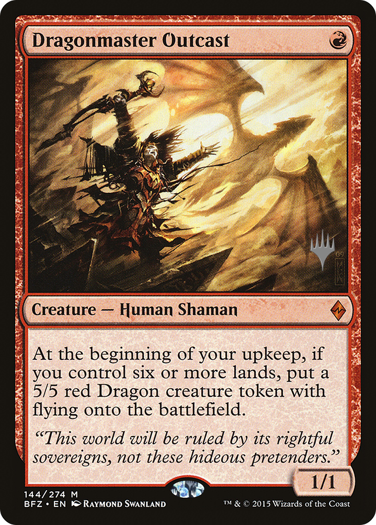 {R} Dragonmaster Outcast (Promo Pack) [Battle for Zendikar Promos][PP BFZ 144]