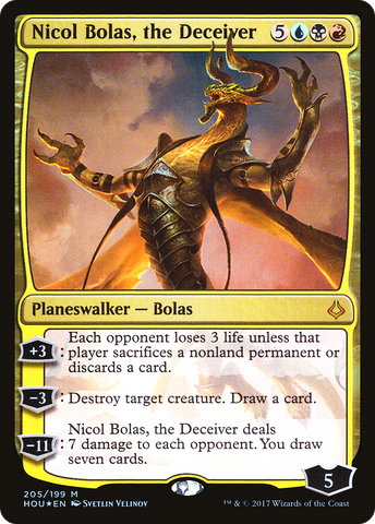 {R} Nicol Bolas, the Deceiver [Hour of Devastation][HOU 205]